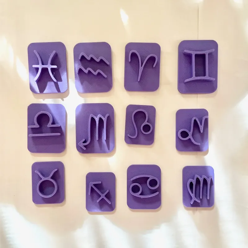Sellos para arcilla signos del zodiaco tamaño 2cm