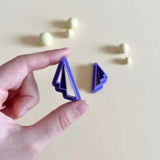 Cortador arcilla polimérica: triángulos art deco - Lylo Tools